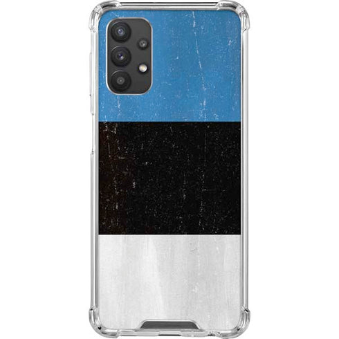 Estonia Flag Distressed Galaxy A32 5G Clear Case